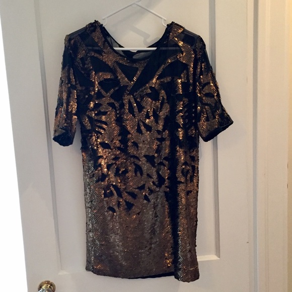 French Connection Sequin Tunic/Mini Dress - Picture 1 of 3